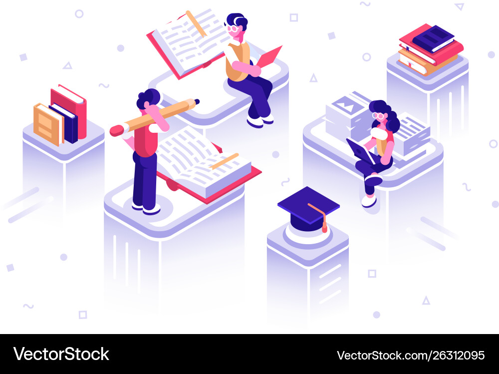 Dictionary library encyclopedia or web archive Vector Image