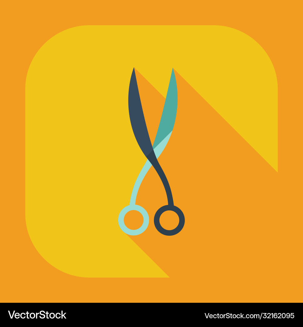 Flat modern design with shadow icons scissors Flat modern design with shadow icons scissors vector image