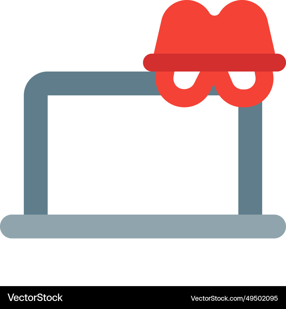 Hacker tapping into laptop for personal data vector image