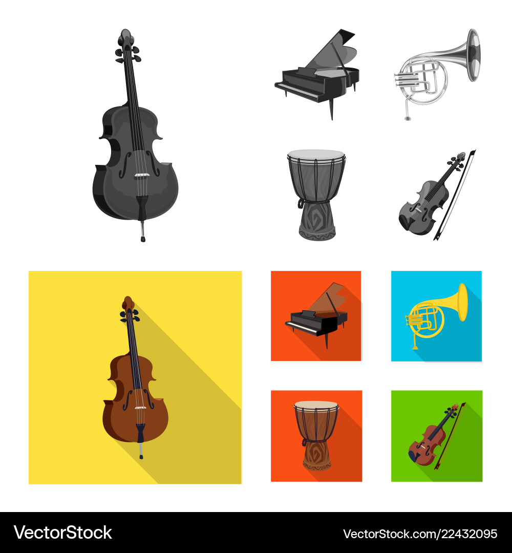 Isolated object of music and tune icon collection Isolated object of music and tune icon collection vector image