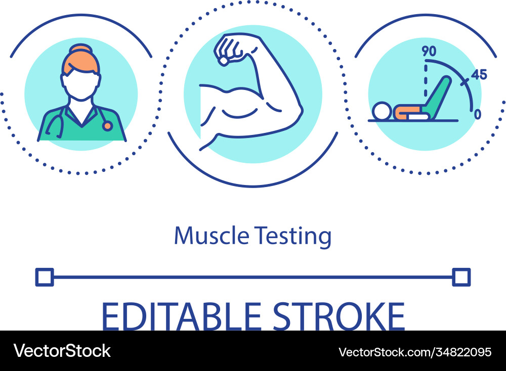 Muscle testing concept icon Muscle testing concept icon vector image