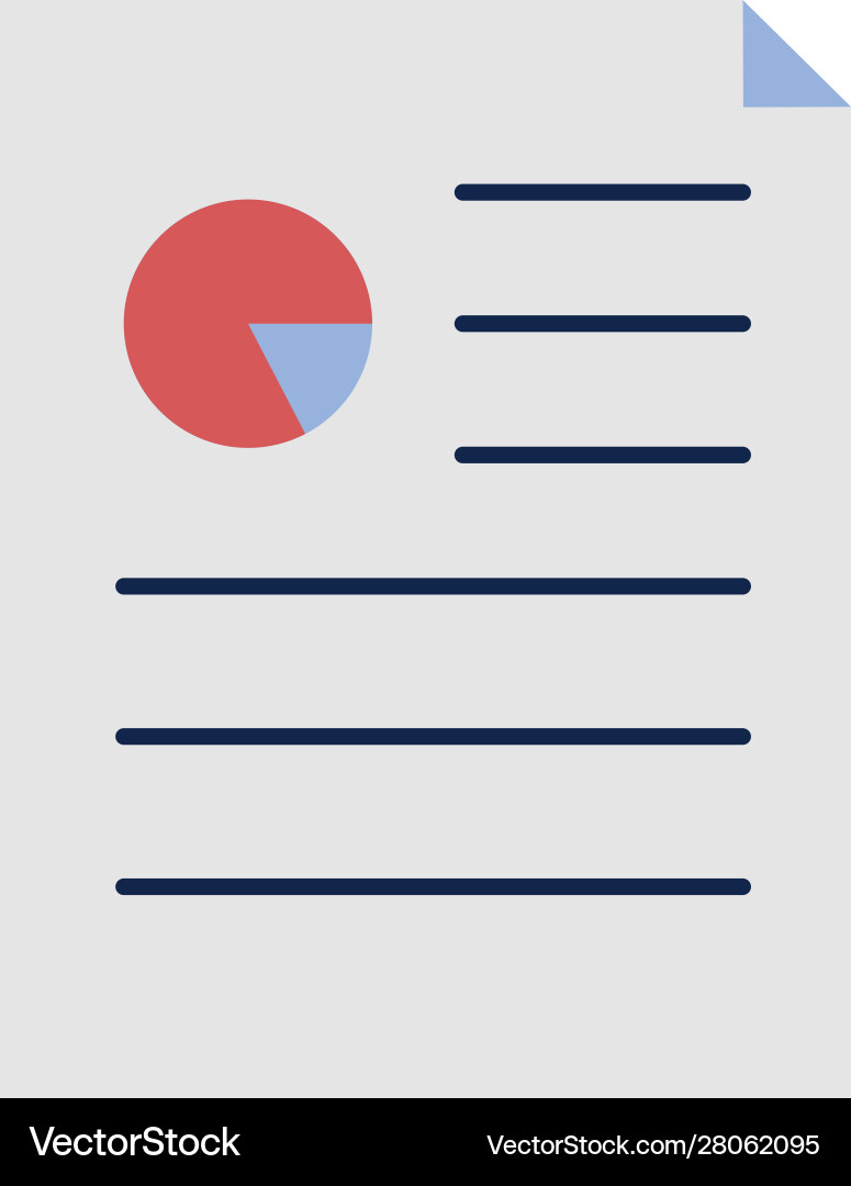 Paper document file flat style vector image