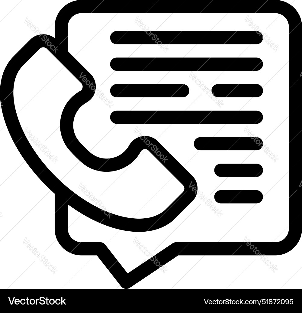 Phone calling with speech bubble showing contract vector image