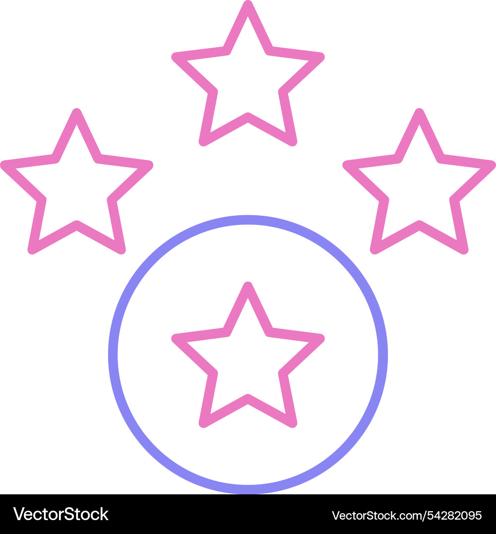 Rating line two colour icon Vector Image