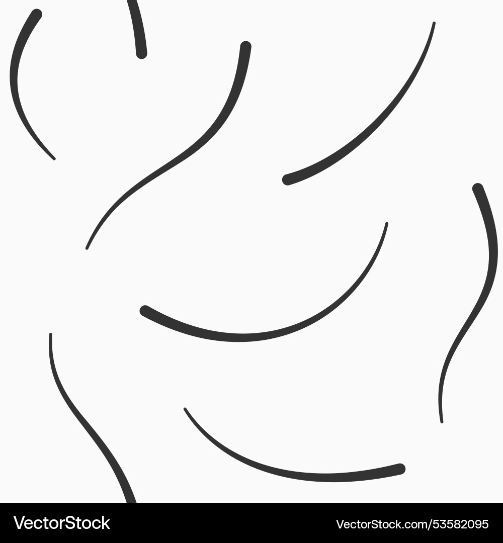 Seamless pattern with black curved lines isolated vector image