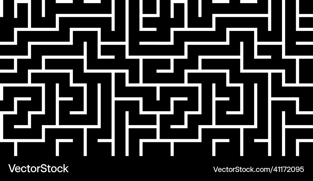 Seamless pattern with maze monochrome abstract Seamless pattern with maze monochrome abstract vector image