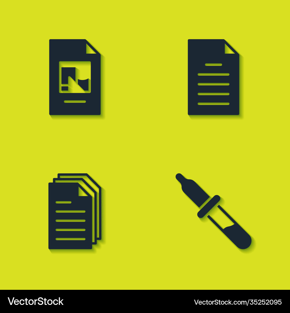 Set file document pipette and icon Set file document pipette and icon vector image