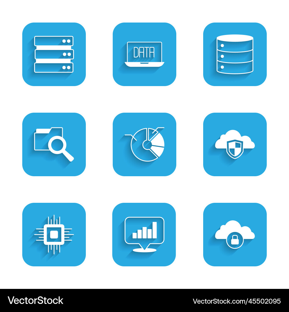 Set pie chart infographic cloud computing lock Set pie chart infographic cloud computing lock Vector Image