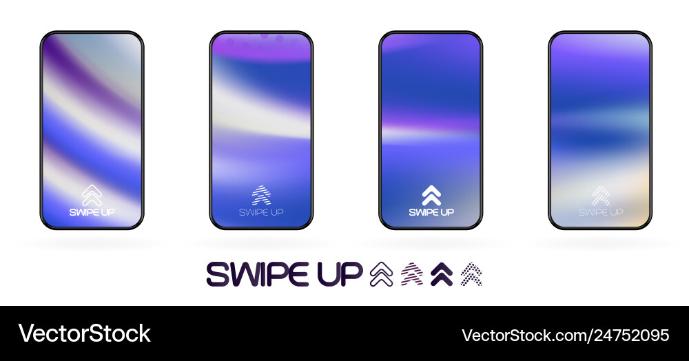 Swipe up template with abstract backdrop Swipe up template with abstract backdrop vector image