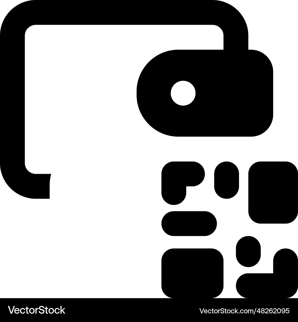 Wallet with qr code for secure payments Vector Image