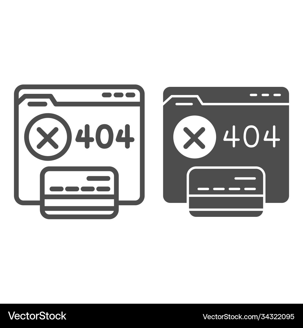 Web site without access and credit card line Web site without access and credit card line Vector Image