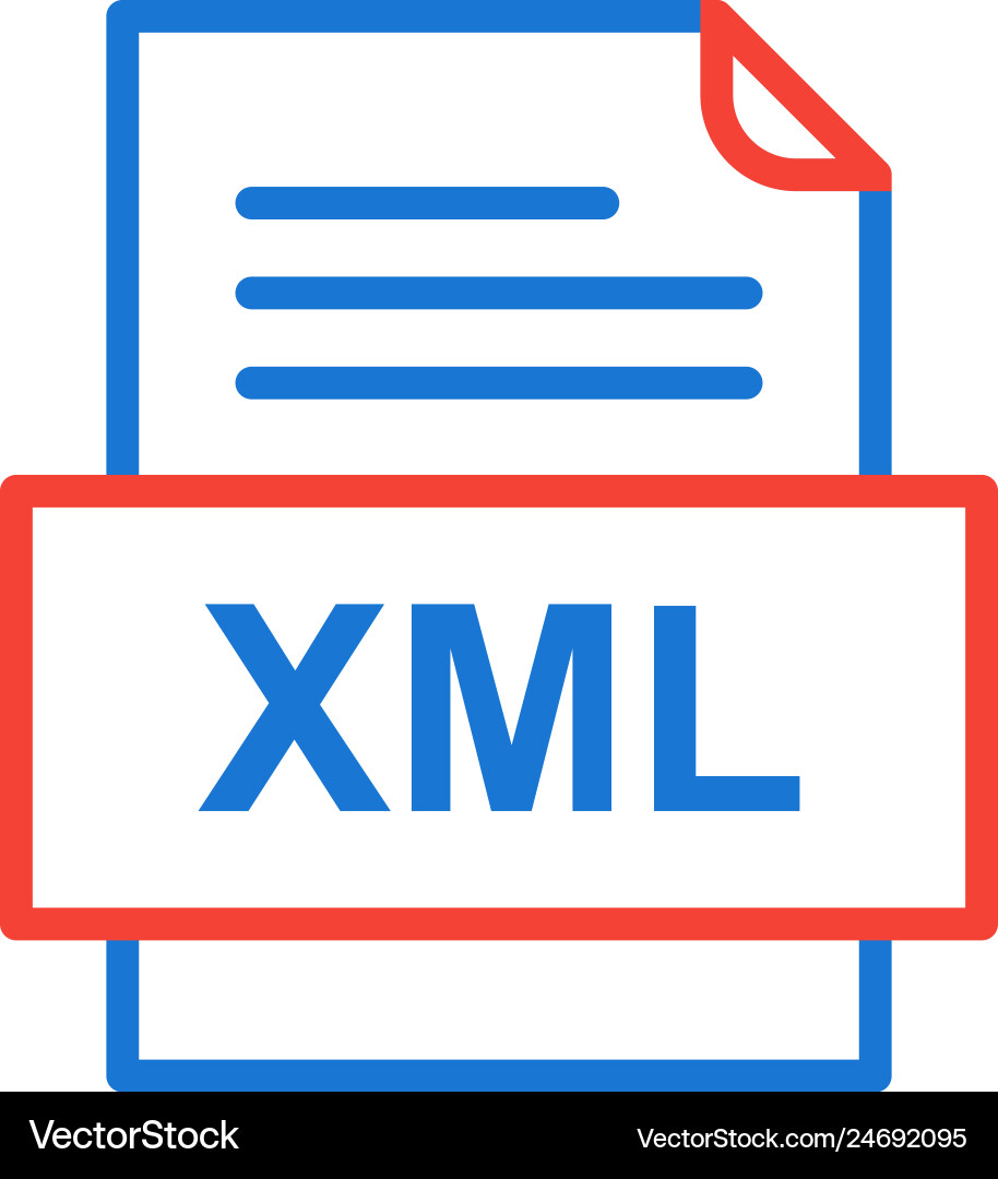 Xml file document icon Vector Image