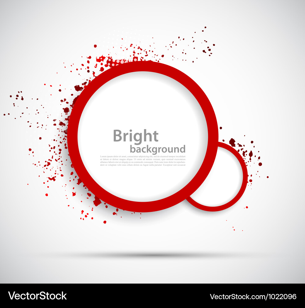 Background with red circles vector image