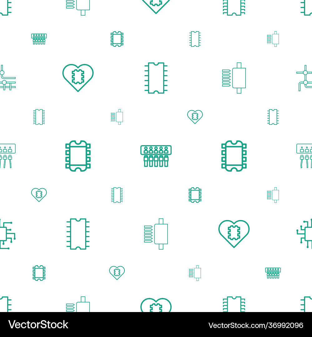 Cpu icons pattern seamless white background vector image