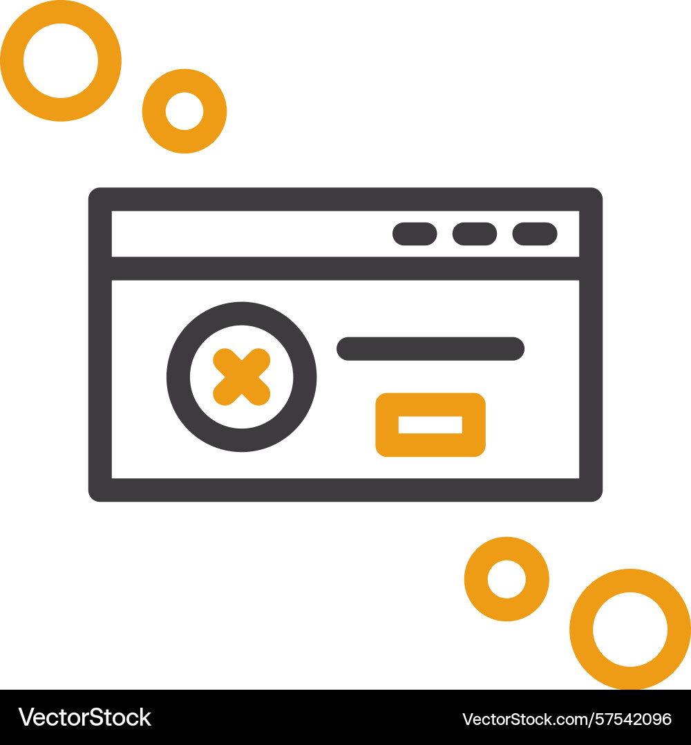 Dialog box error two color icon Vector Image