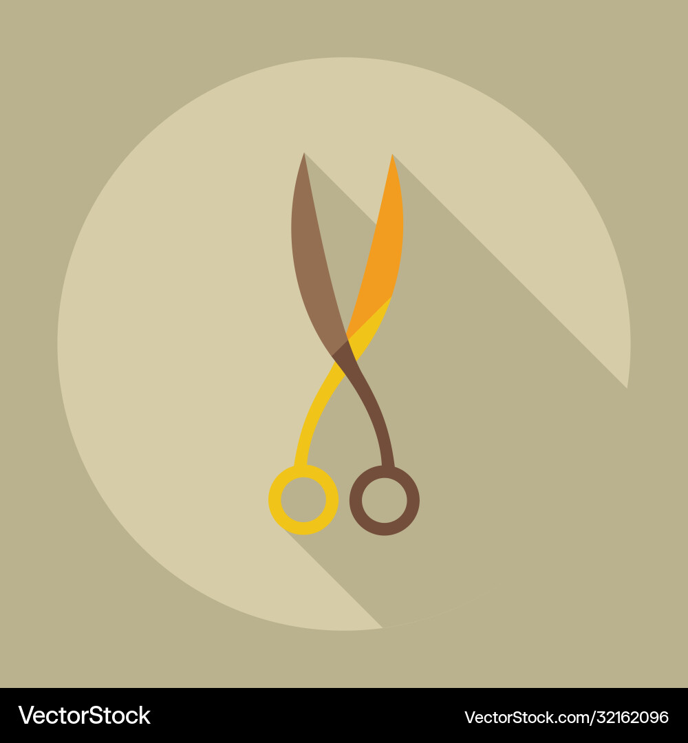 Flat modern design with shadow icons scissors vector image