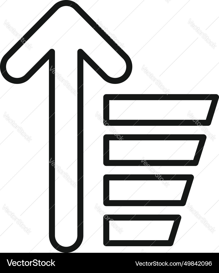 Flow data restrict icon outline smart work Flow data restrict icon outline smart work vector image