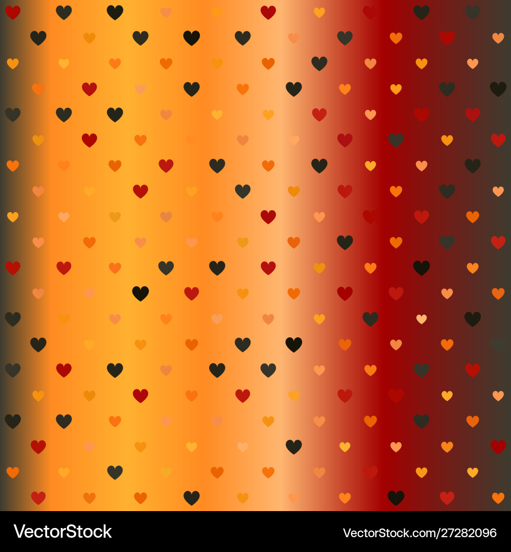 Gradient heart pattern seamless background Gradient heart pattern seamless background vector image