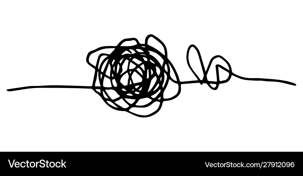 Hand drawn scribble sketch circle object tangled Hand drawn scribble sketch circle object tangled Vector Image