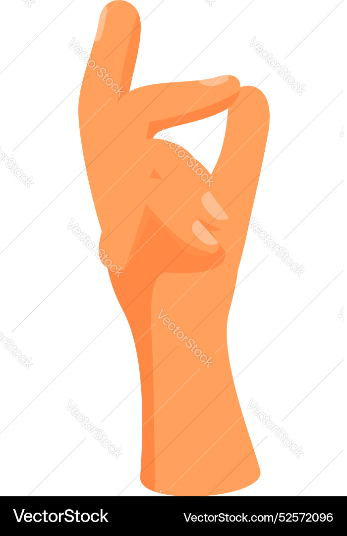 Hand gesturing small amount with index finger Hand gesturing small amount with index finger vector image