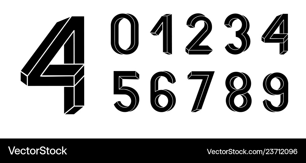 Impossible geometry letters shape font Impossible geometry letters shape font vector image