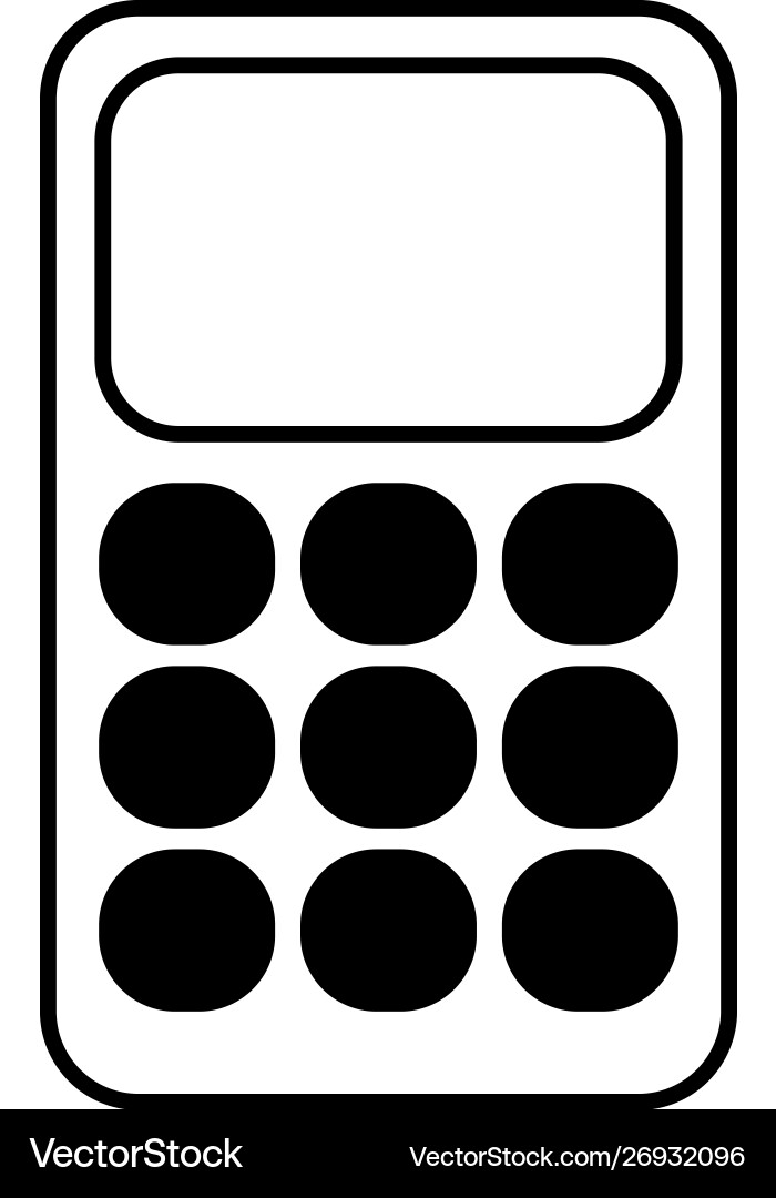 Isolated calculator design vector image