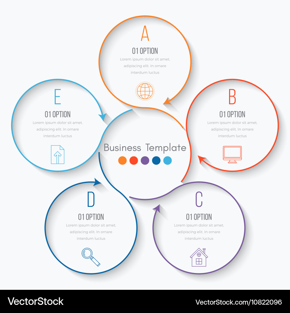 Linear Step Infographic Element vector image