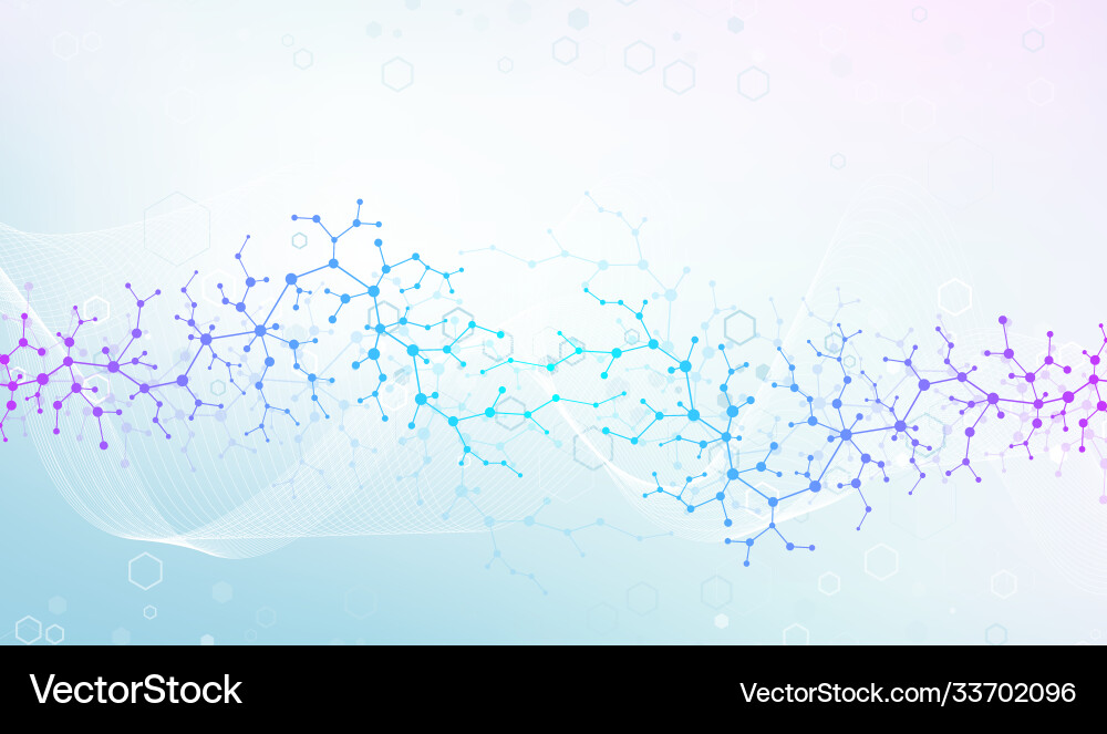 Molecular structure background science template Molecular structure background science template vector image