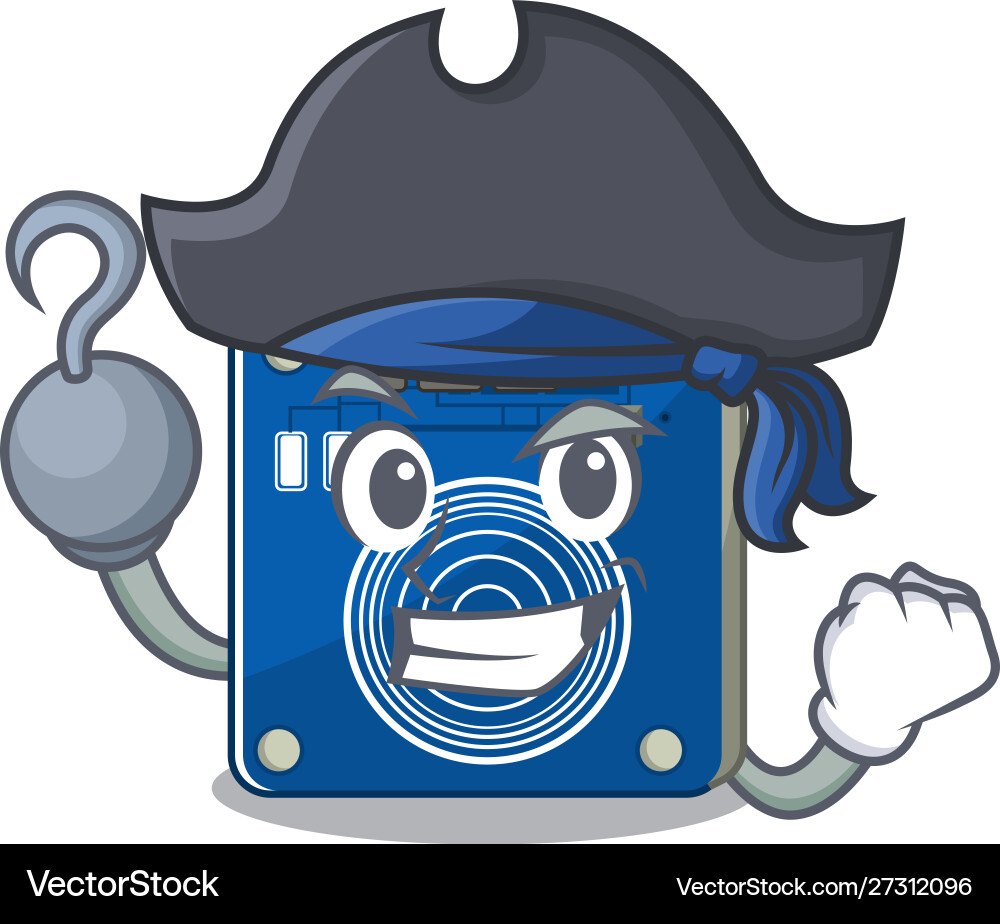 Pirate touch sensor isolated in character Vector Image