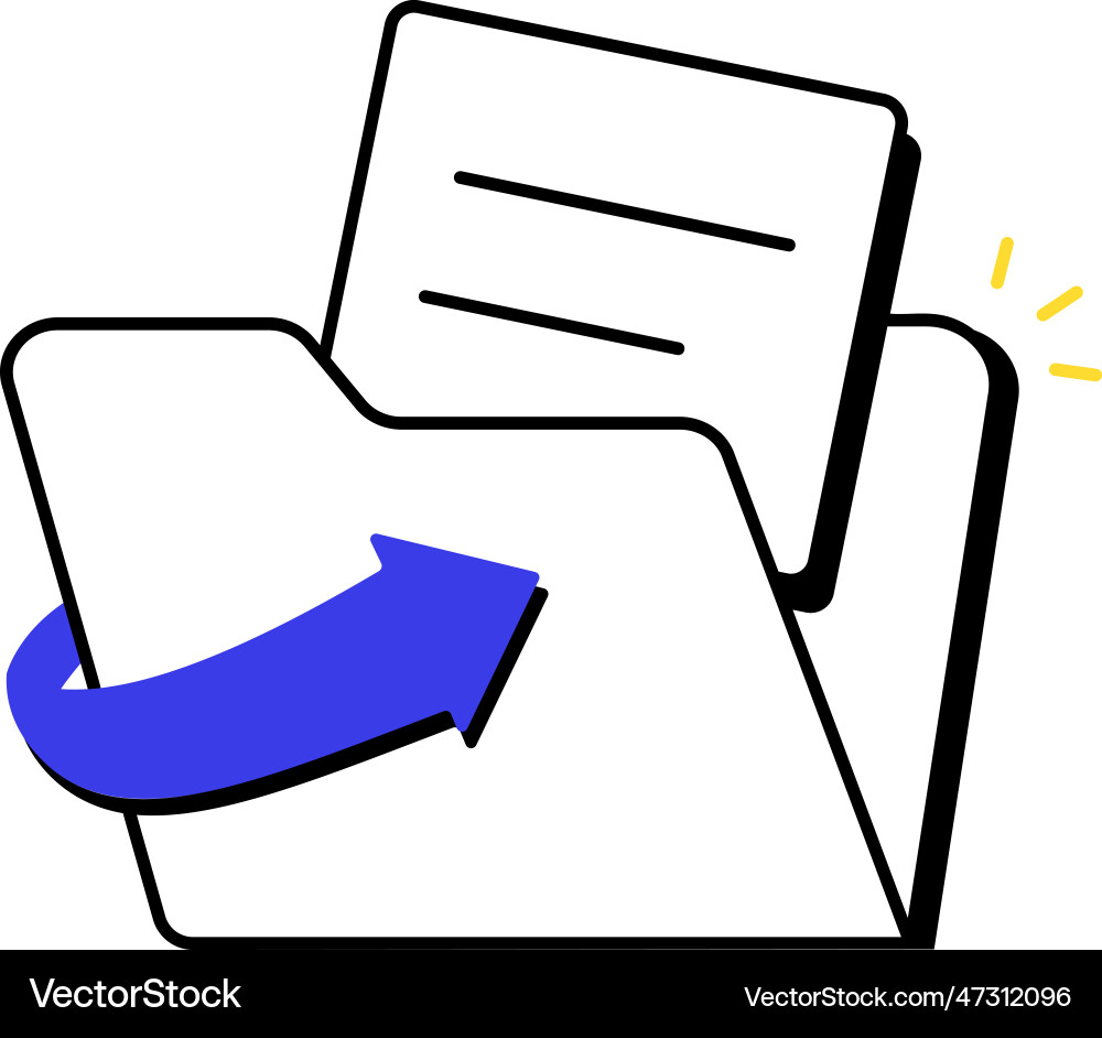 Send folder vector image