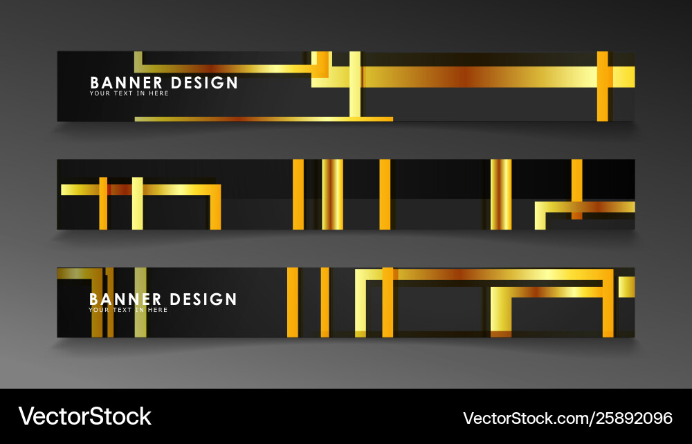 Set a banner with rectangular background Vector Image