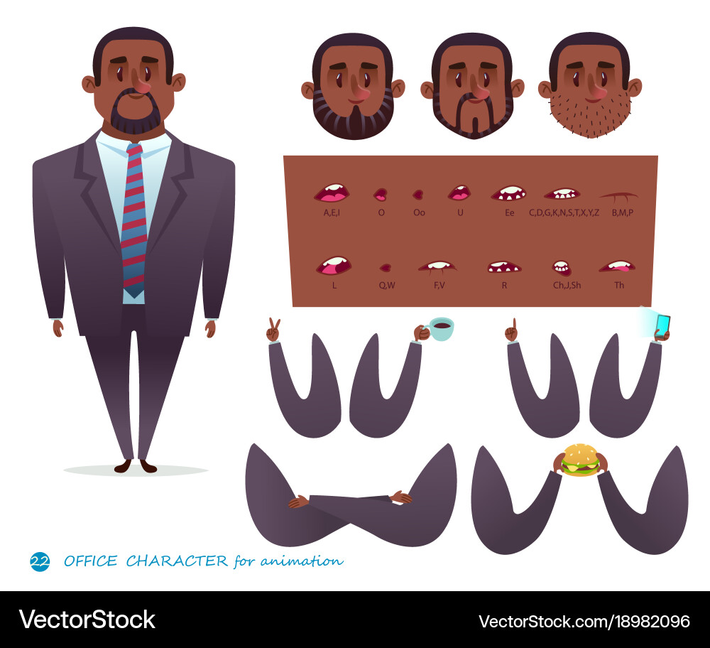 Set for character speaks animations Vector Image