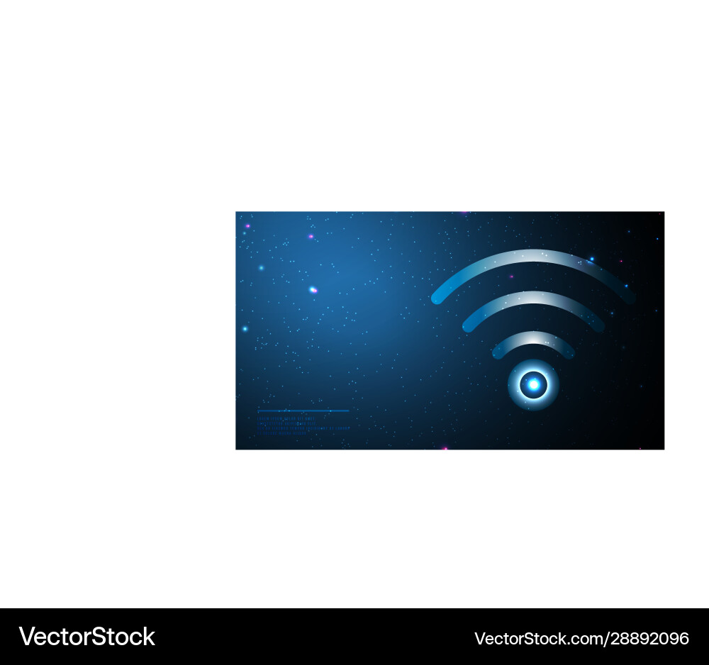 Wireless network symbol wifi abstract low poly Wireless network symbol wifi abstract low poly Vector Image