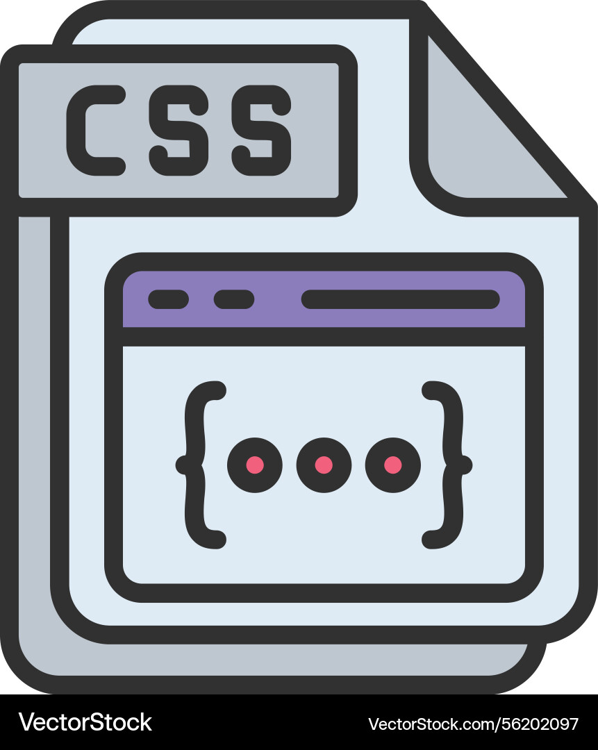 Css outline filled icon vector image