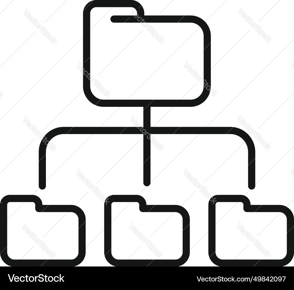 Data folder scheme icon outline manage Data folder scheme icon outline manage vector image