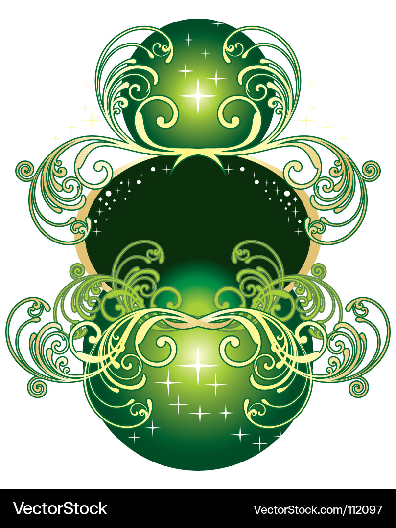 Floral Swirl Frame Vector Image