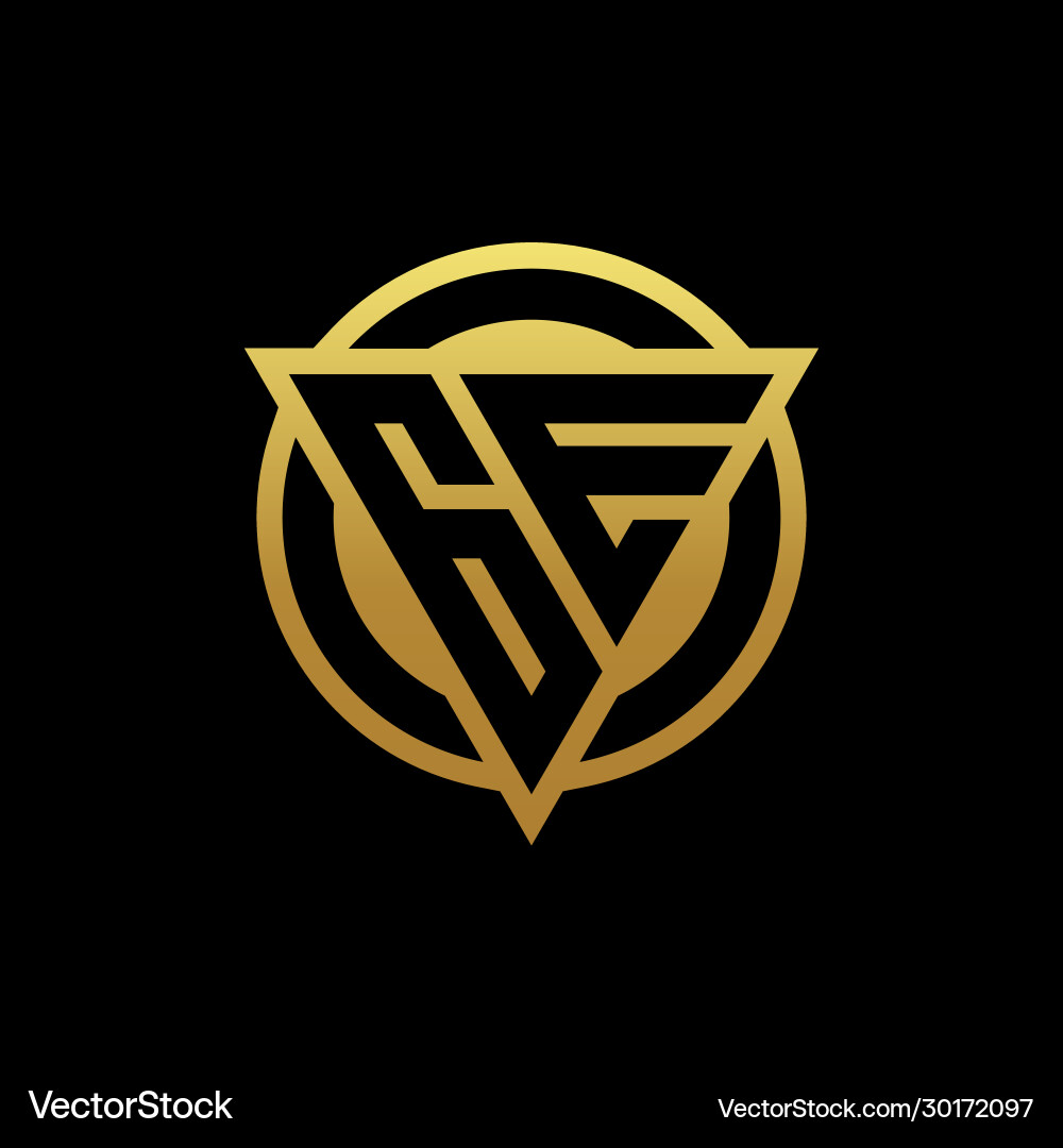 Ge logo monogram with triangle shape and circle Ge logo monogram with triangle shape and circle Vector Image
