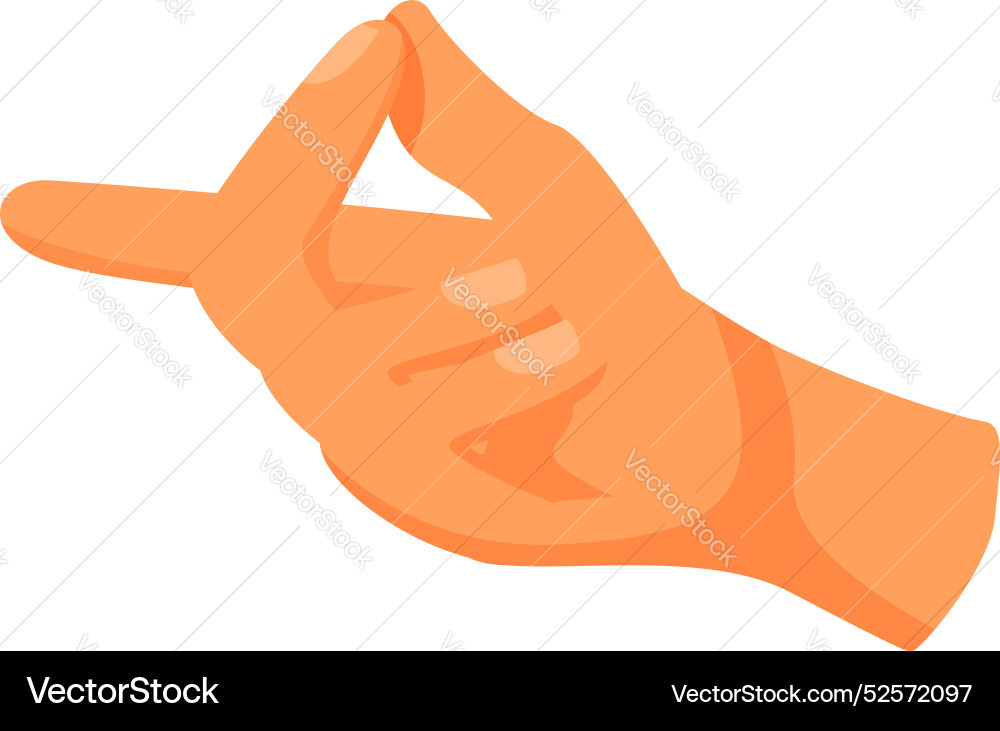 Hand gesturing small amount with index finger Hand gesturing small amount with index finger vector image