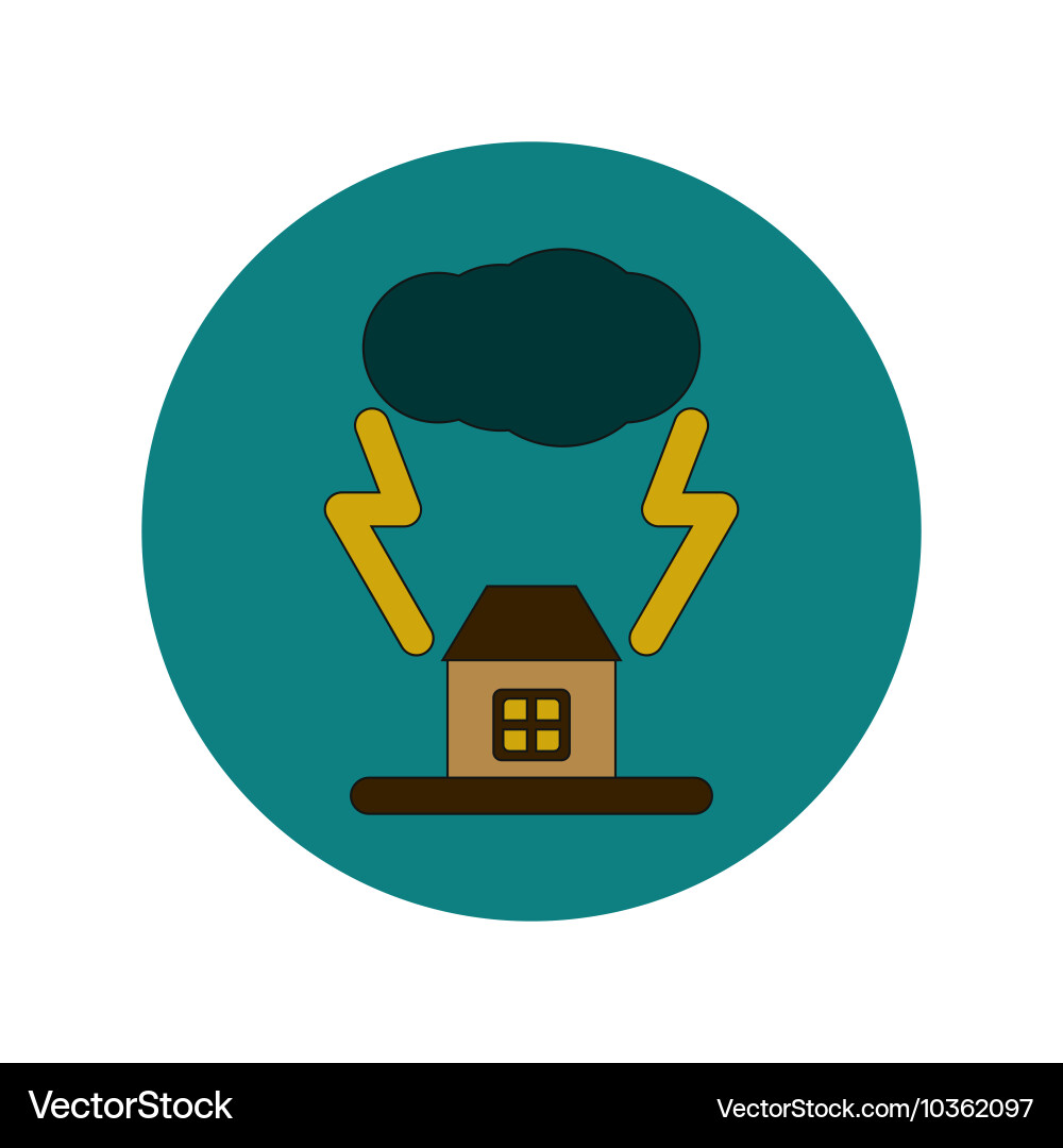 In flat design of lightning Vector Image