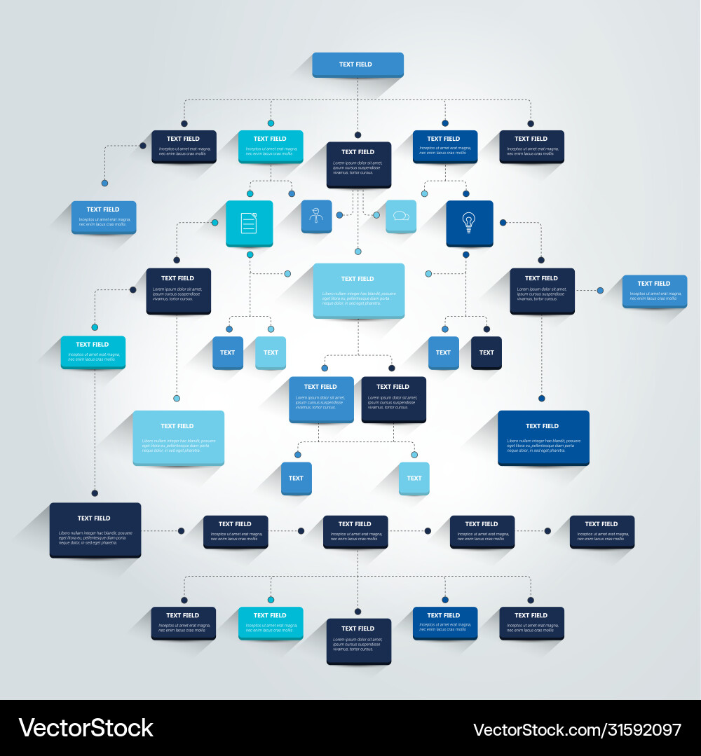 Infographics flowchart colored shadows scheme Infographics flowchart colored shadows scheme vector image