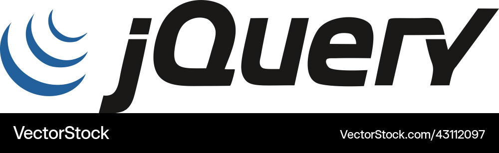 Jquery js library logo Vector Image