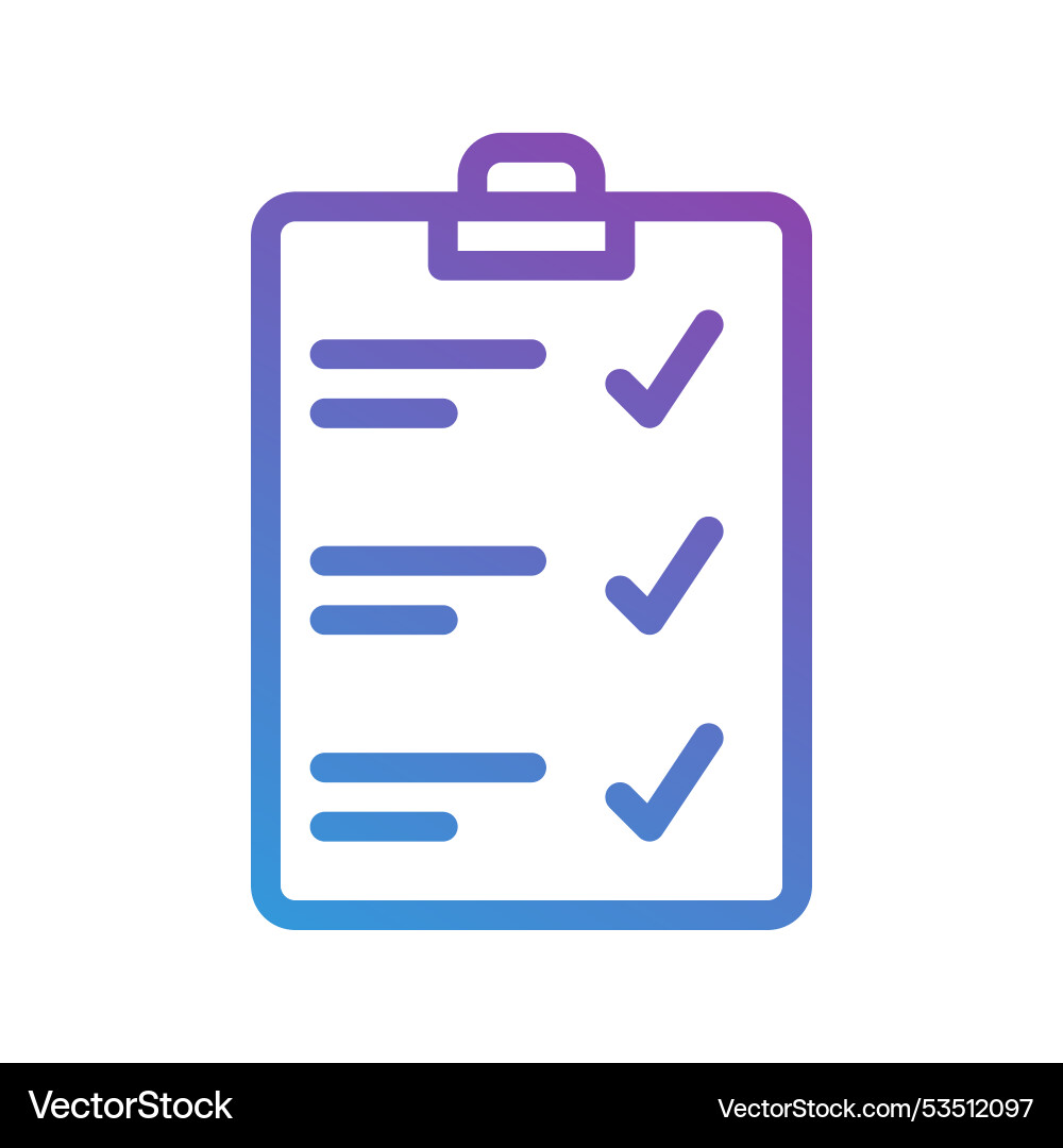 Paper task gradient icons perfect for forms Vector Image