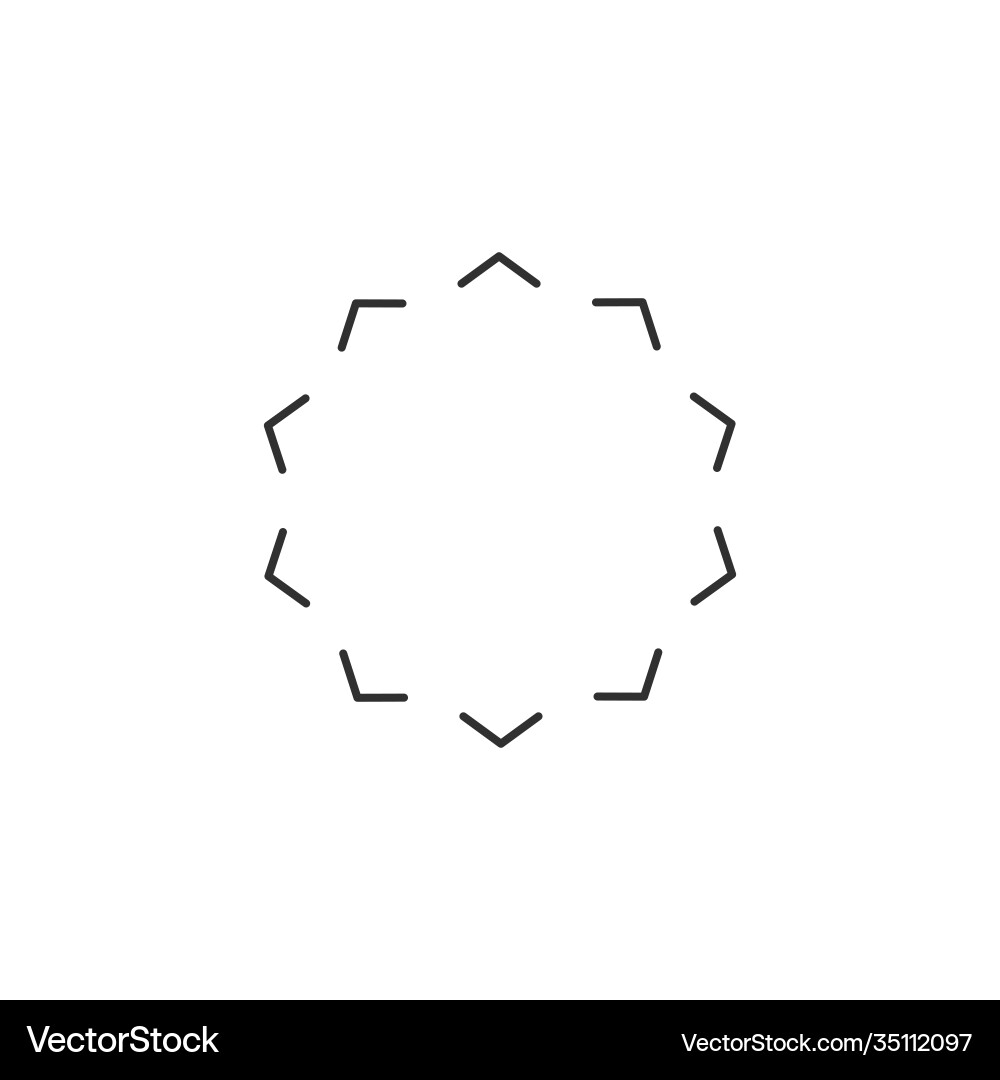 Round element frame chevron arrows in circle vector image