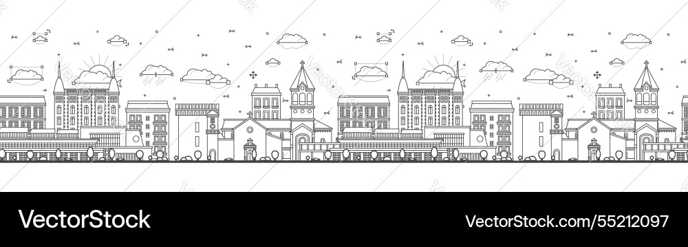 Seamless pattern with outline cannes france city Seamless pattern with outline cannes france city vector image