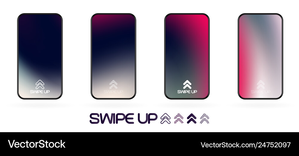 Swipe up template with abstract backdrop Swipe up template with abstract backdrop vector image