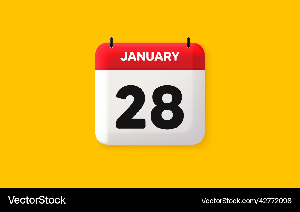28th day of the month icon event schedule date Vector Image