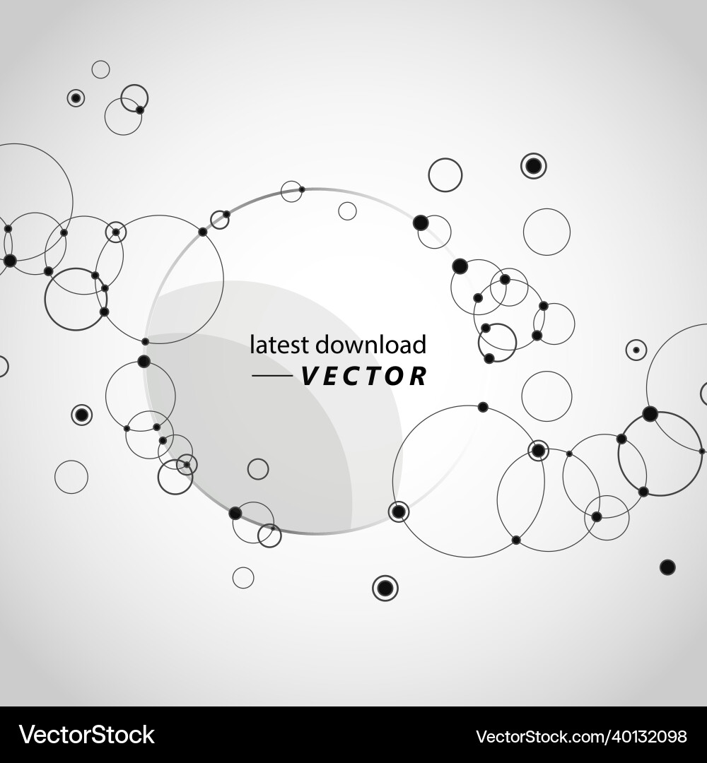 Abstract dots and circles line connected minimal Abstract dots and circles line connected minimal Vector Image