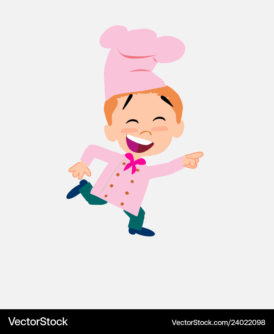 Chef running smiling Vector Image