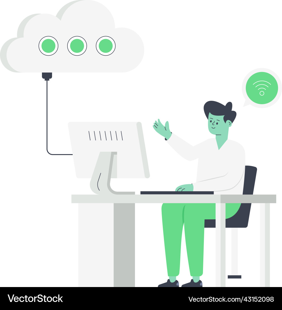 Cloud computing Vector Image