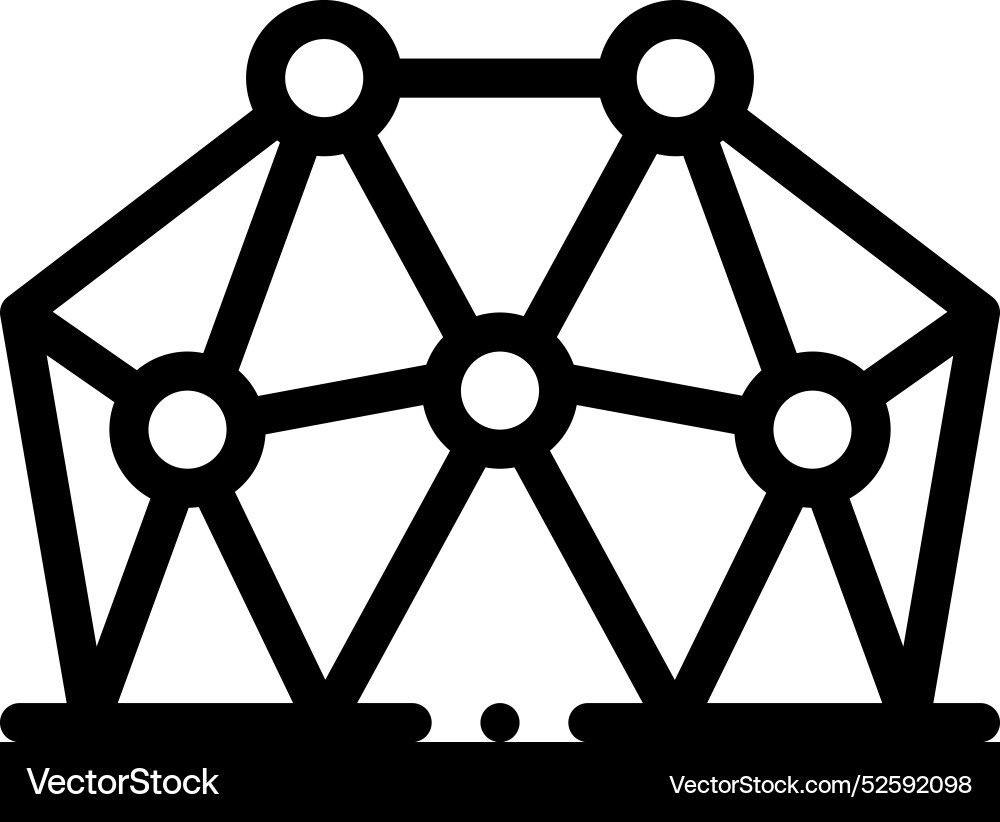 Cobweb icon thin linear style design isolated Cobweb icon thin linear style design isolated vector image